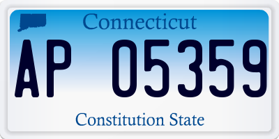 CT license plate AP05359