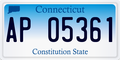 CT license plate AP05361