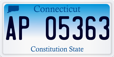 CT license plate AP05363