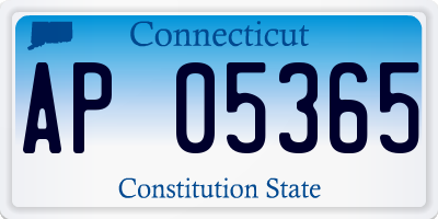 CT license plate AP05365