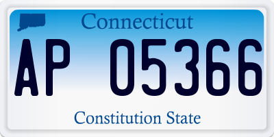 CT license plate AP05366
