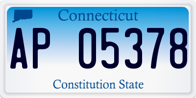 CT license plate AP05378