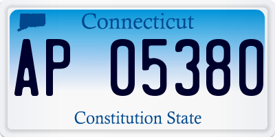 CT license plate AP05380