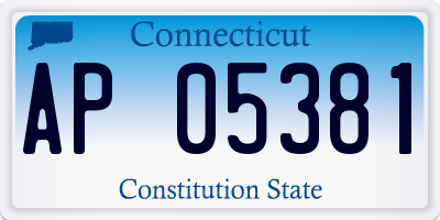 CT license plate AP05381