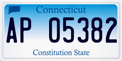 CT license plate AP05382