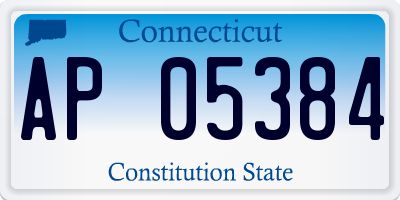 CT license plate AP05384