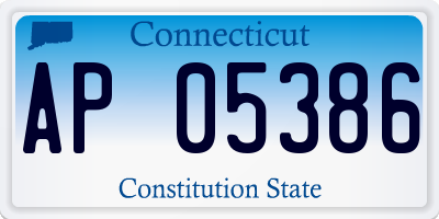 CT license plate AP05386