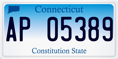 CT license plate AP05389