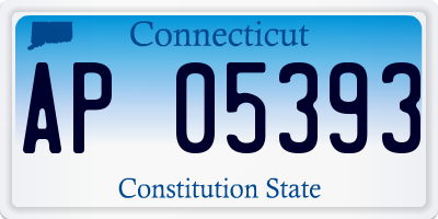 CT license plate AP05393