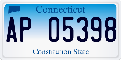 CT license plate AP05398