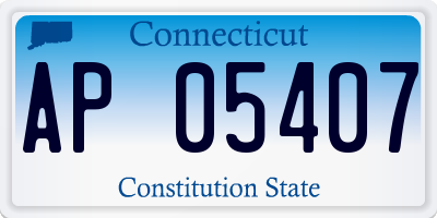 CT license plate AP05407