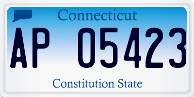 CT license plate AP05423