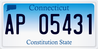 CT license plate AP05431