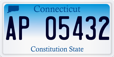 CT license plate AP05432