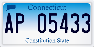 CT license plate AP05433