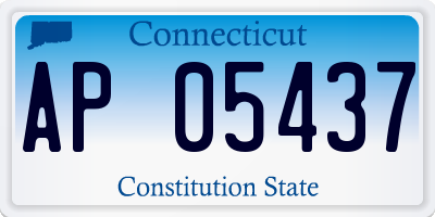 CT license plate AP05437