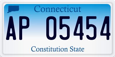 CT license plate AP05454