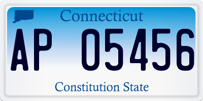 CT license plate AP05456
