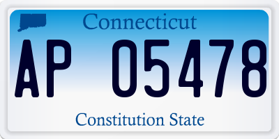 CT license plate AP05478