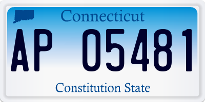 CT license plate AP05481