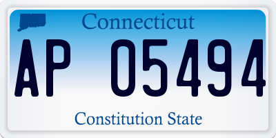 CT license plate AP05494