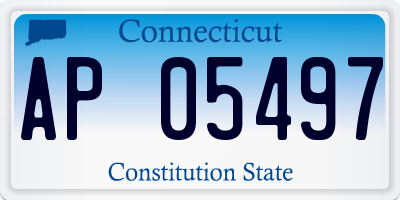 CT license plate AP05497