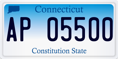 CT license plate AP05500