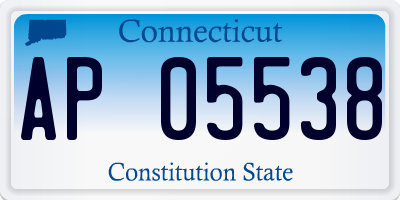 CT license plate AP05538