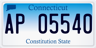 CT license plate AP05540