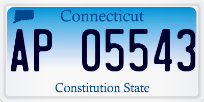 CT license plate AP05543