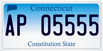 CT license plate AP05555