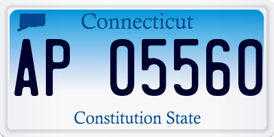 CT license plate AP05560