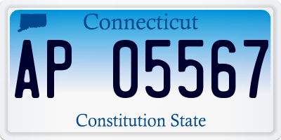 CT license plate AP05567