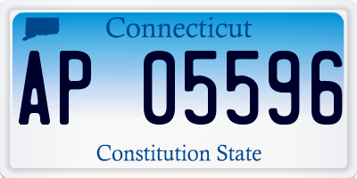CT license plate AP05596