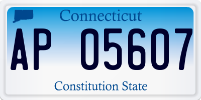 CT license plate AP05607