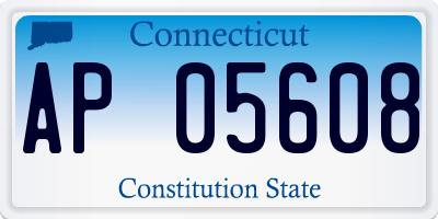 CT license plate AP05608