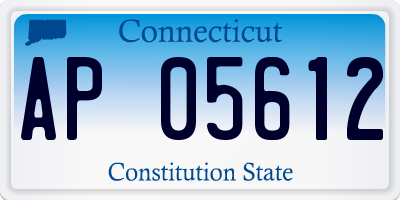 CT license plate AP05612