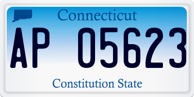 CT license plate AP05623