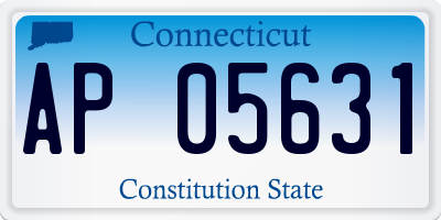 CT license plate AP05631