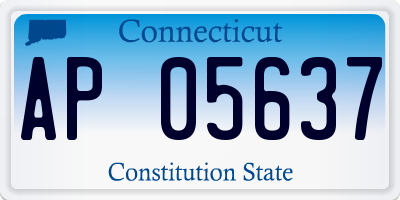 CT license plate AP05637