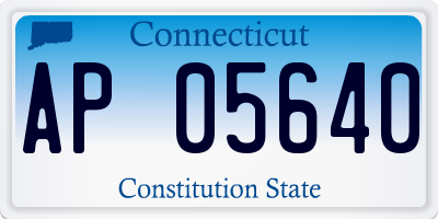 CT license plate AP05640