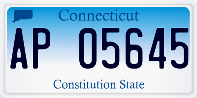 CT license plate AP05645
