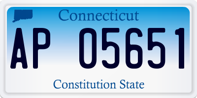 CT license plate AP05651