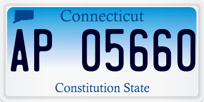 CT license plate AP05660