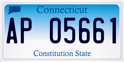CT license plate AP05661