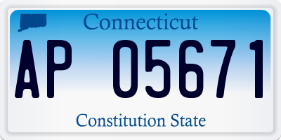 CT license plate AP05671