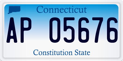 CT license plate AP05676