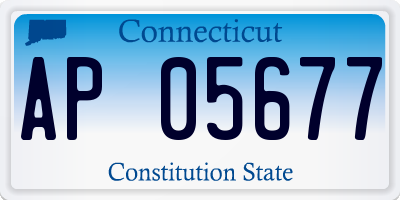 CT license plate AP05677