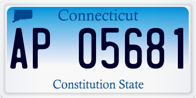 CT license plate AP05681