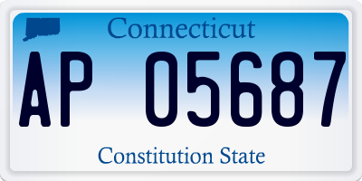 CT license plate AP05687
